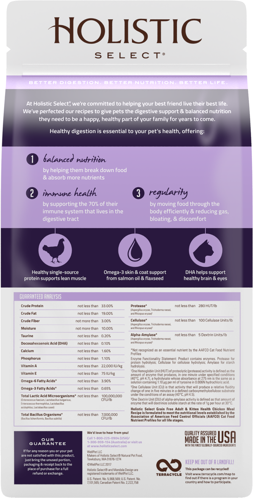 Grain Free Adult & Kitten Health - Chicken Meal Recipe product packaging image 2