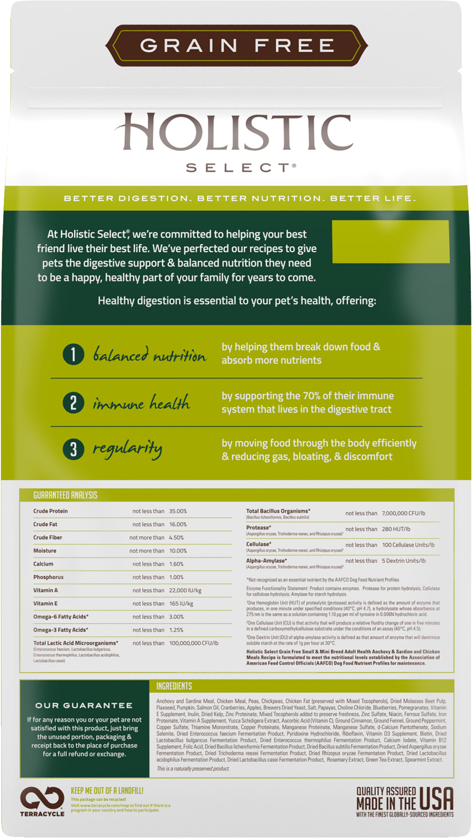 Grain Free Small & Mini Breed Adult Health product packaging image 2