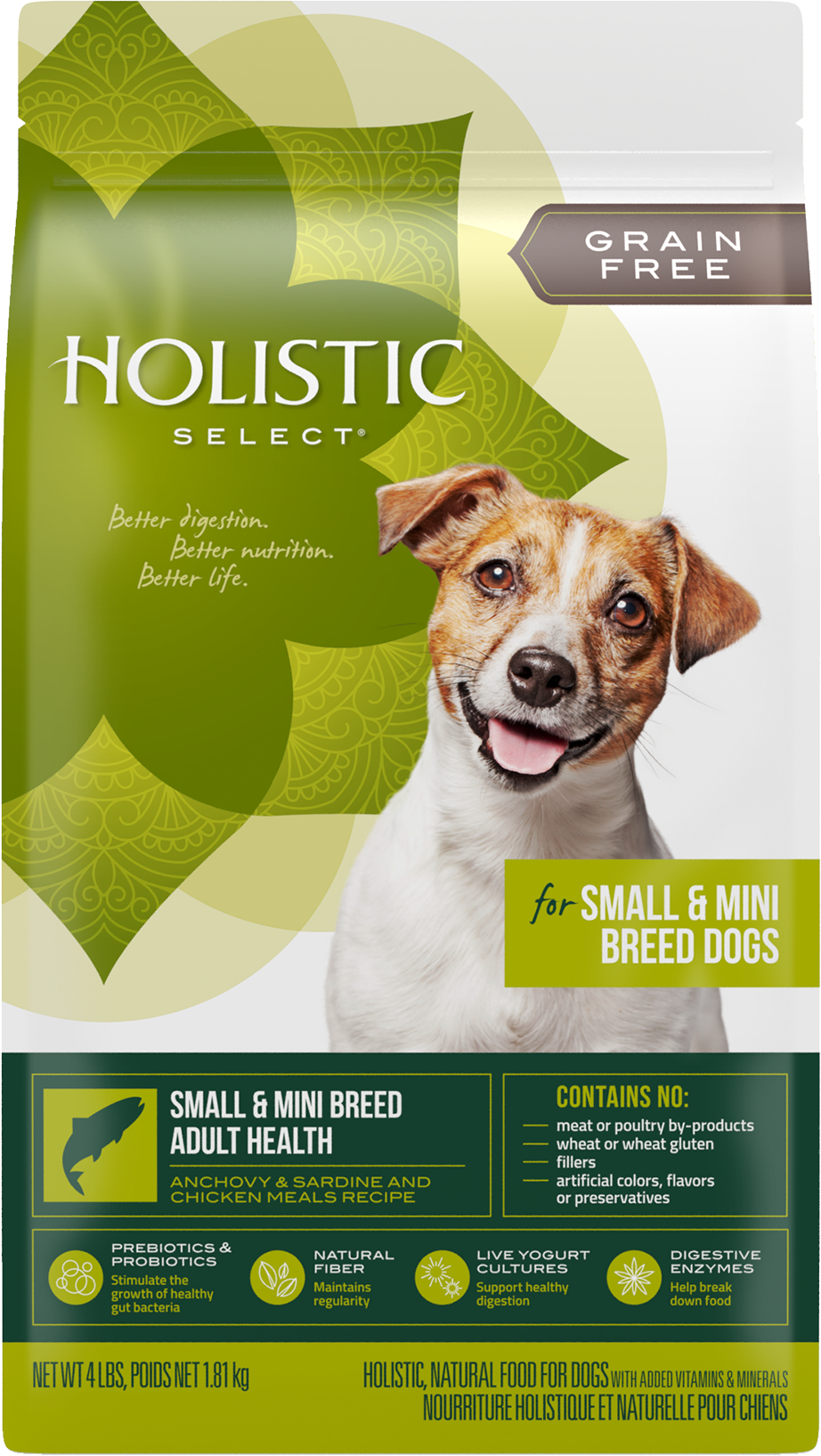 Grain Free Small & Mini Breed Adult Health product packaging image 3