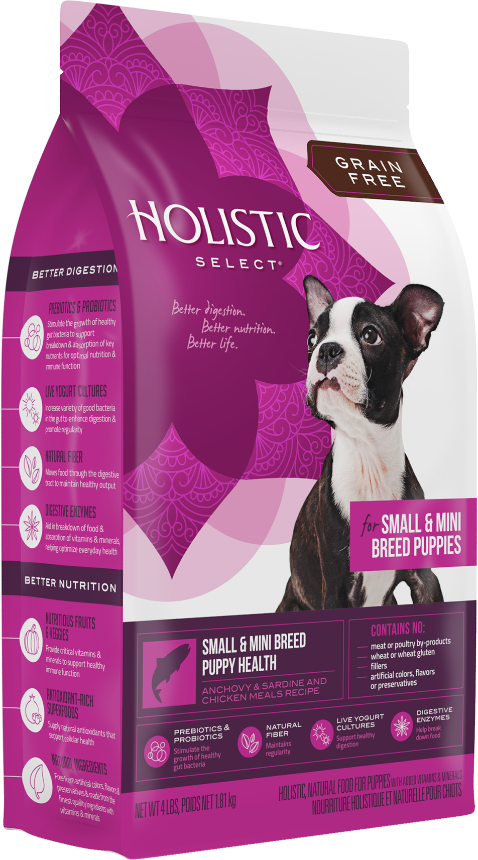 Grain Free Small & Mini Breed Puppy Health product packaging image 1