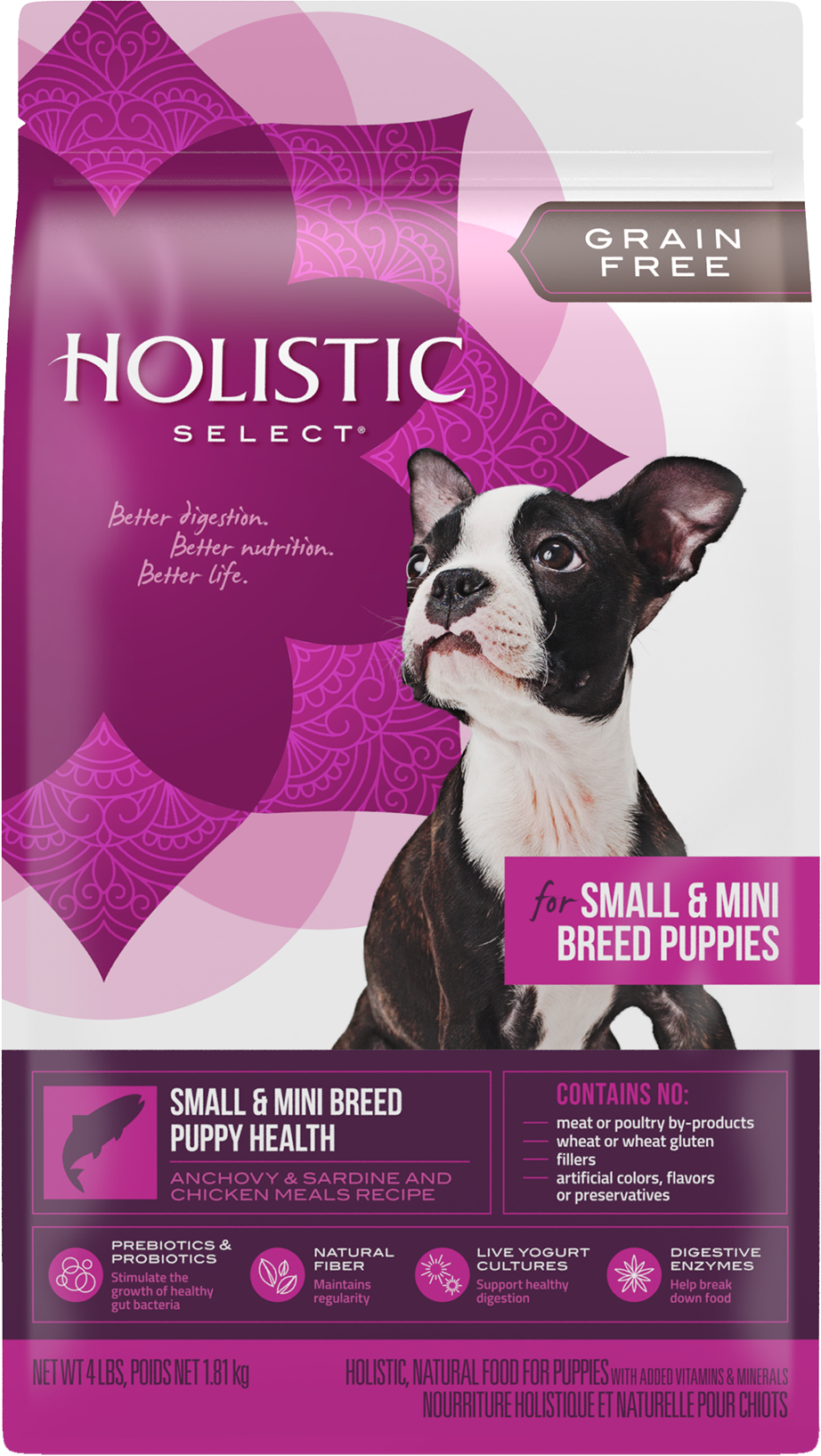 Grain Free Small & Mini Breed Puppy Health product packaging image 3