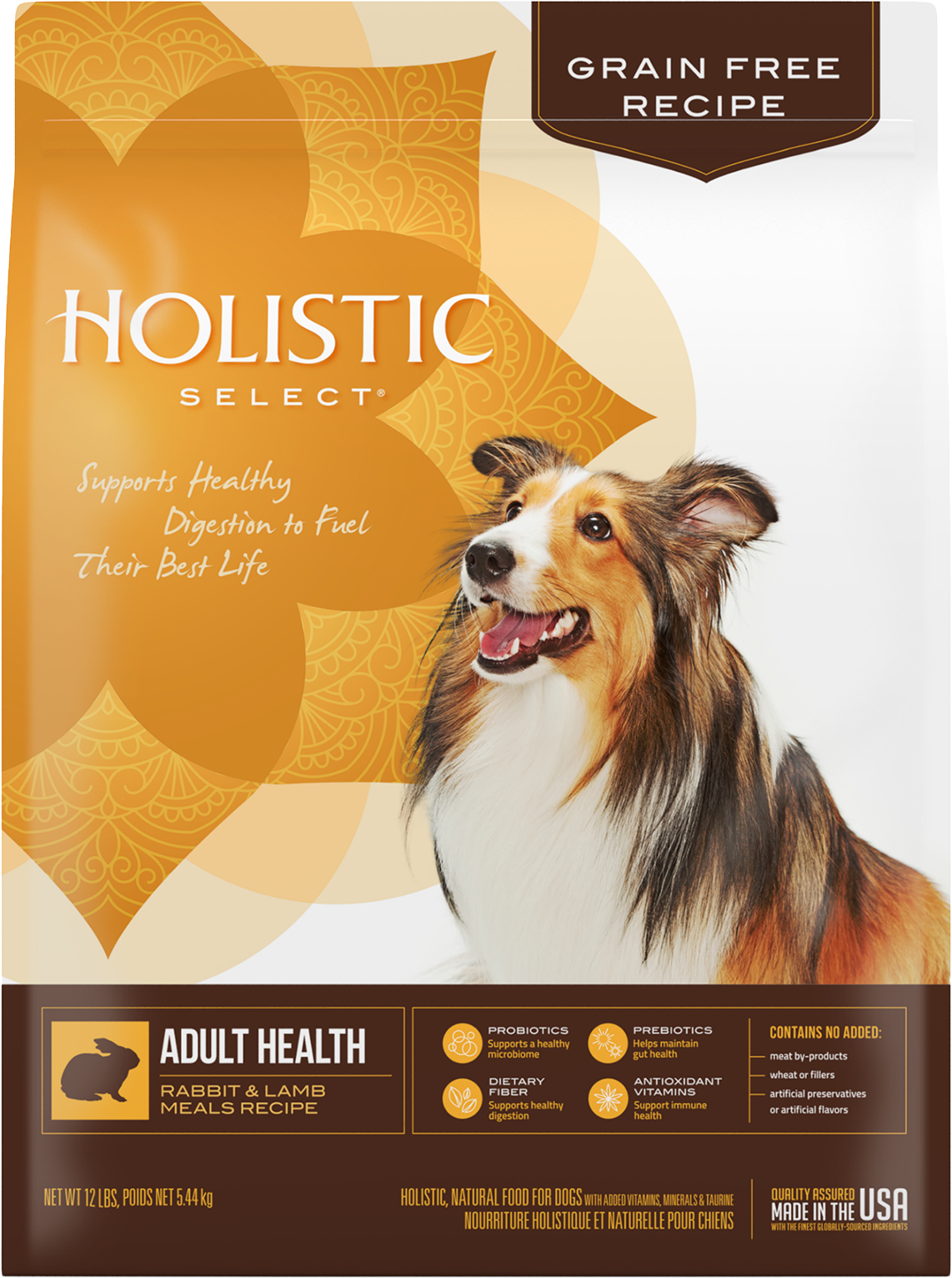 Grain Free Adult Health Rabbit & Lamb Meals Recipe product packaging image 1